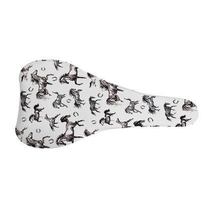Watercolor Horse Pattern Print Bicycle Seat Cover