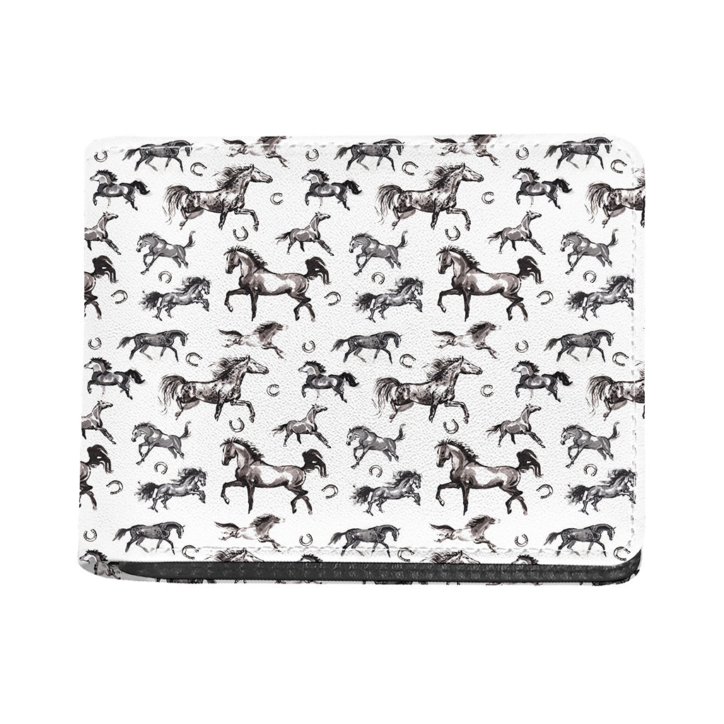 Watercolor Horse Pattern Print Bifold Wallet