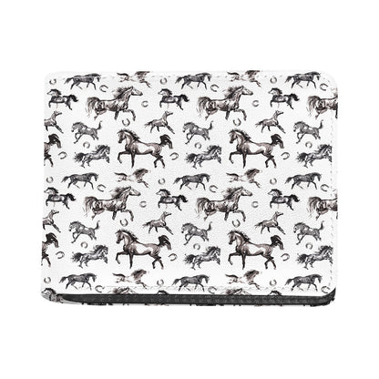 Watercolor Horse Pattern Print Bifold Wallet