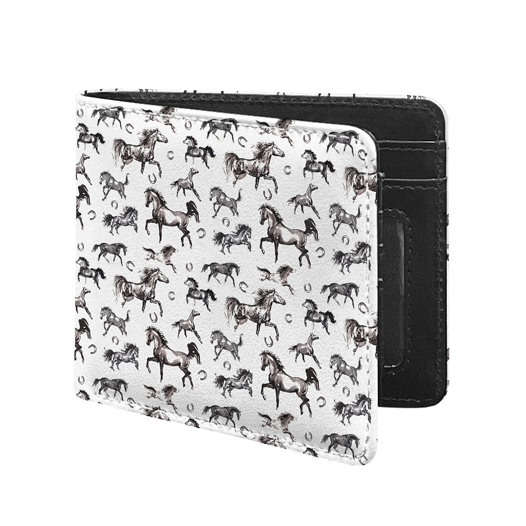 Watercolor Horse Pattern Print Bifold Wallet