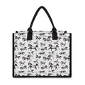 Watercolor Horse Pattern Print Canvas Tote Bag