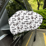 Watercolor Horse Pattern Print Car Side Mirror Covers