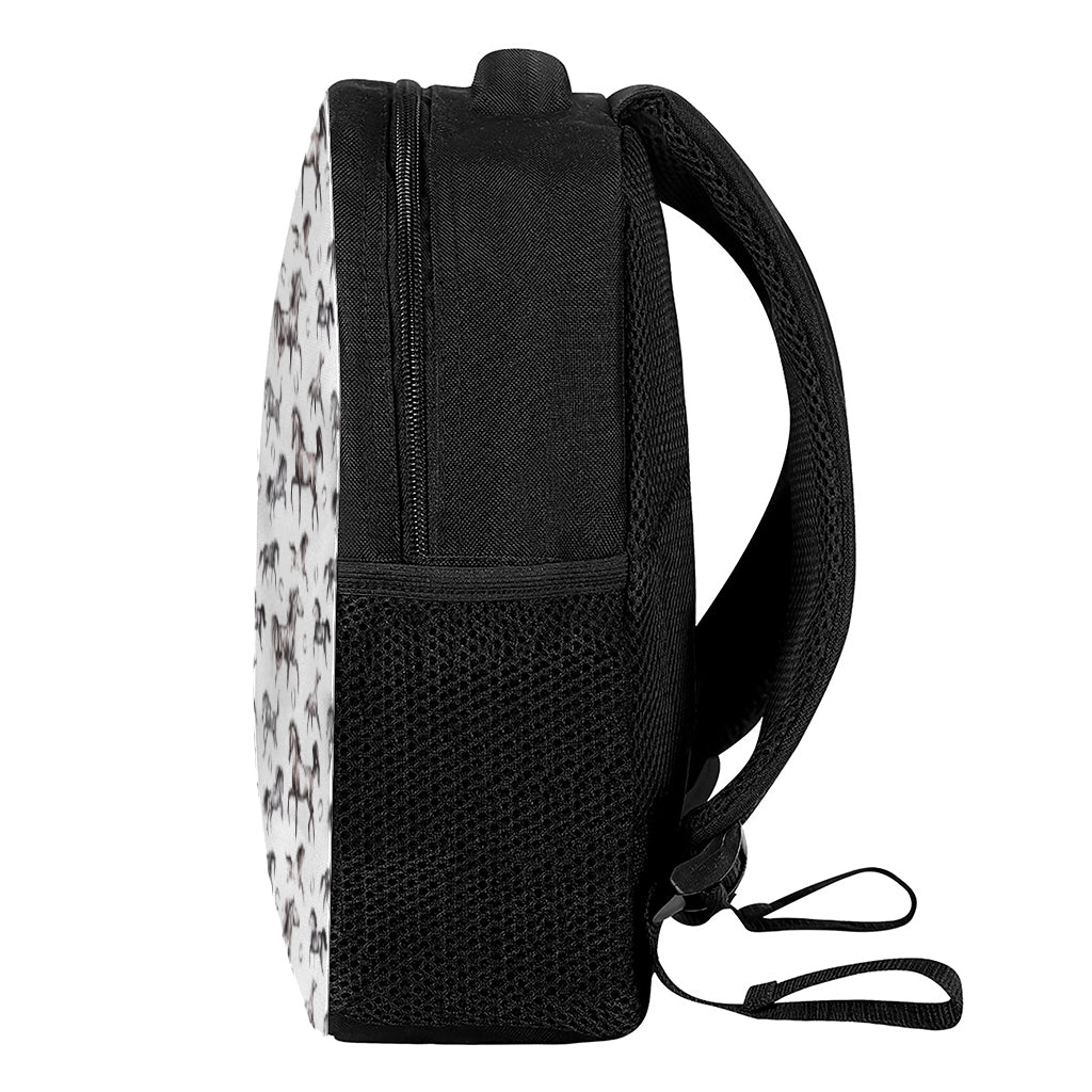 Watercolor Horse Pattern Print Casual Backpack