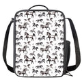 Watercolor Horse Pattern Print Crossbody Lunch Bag