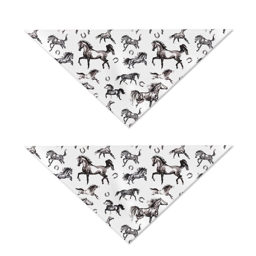 Watercolor Horse Pattern Print Dog Bandana