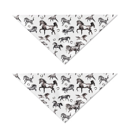Watercolor Horse Pattern Print Dog Bandana