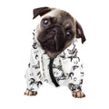 Watercolor Horse Pattern Print Dog Zip Up Hoodie