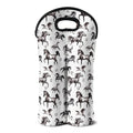 Watercolor Horse Pattern Print Double Neoprene Wine Tote