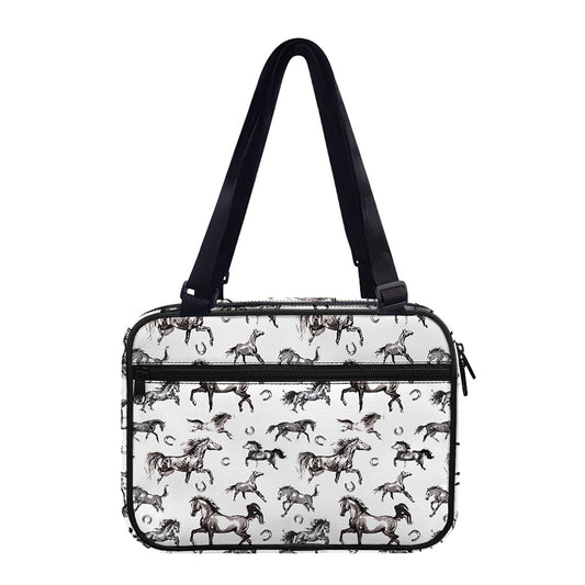 Watercolor Horse Pattern Print Double Strap Bible Bag