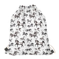 Watercolor Horse Pattern Print Drawstring Bag