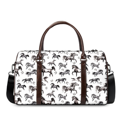 Watercolor Horse Pattern Print Duffle Bag