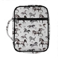 Watercolor Horse Pattern Print Front Pocket Bible Bag