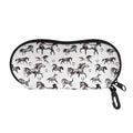 Watercolor Horse Pattern Print Glasses Case