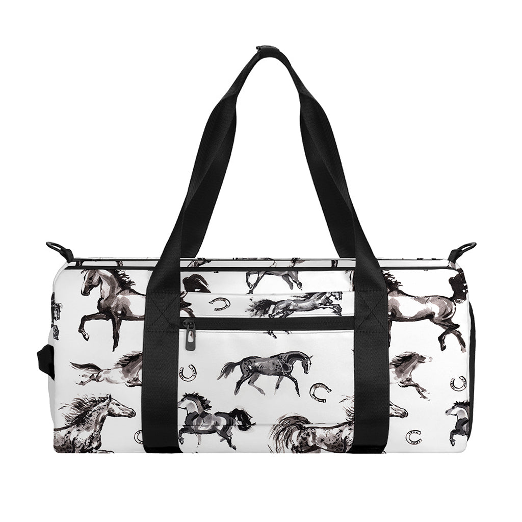 Watercolor Horse Pattern Print Gym Bag
