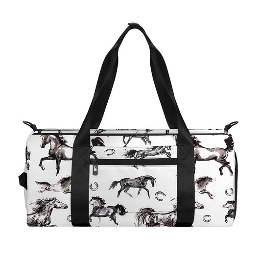 Watercolor Horse Pattern Print Gym Bag