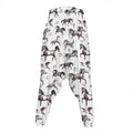 Watercolor Horse Pattern Print Hammer Pants