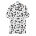 Watercolor Horse Pattern Print Hawaiian Shirt