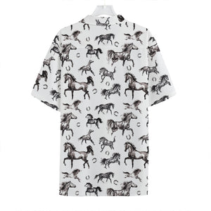 Watercolor Horse Pattern Print Hawaiian Shirt