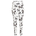 Watercolor Horse Pattern Print High-Waisted Pocket Leggings