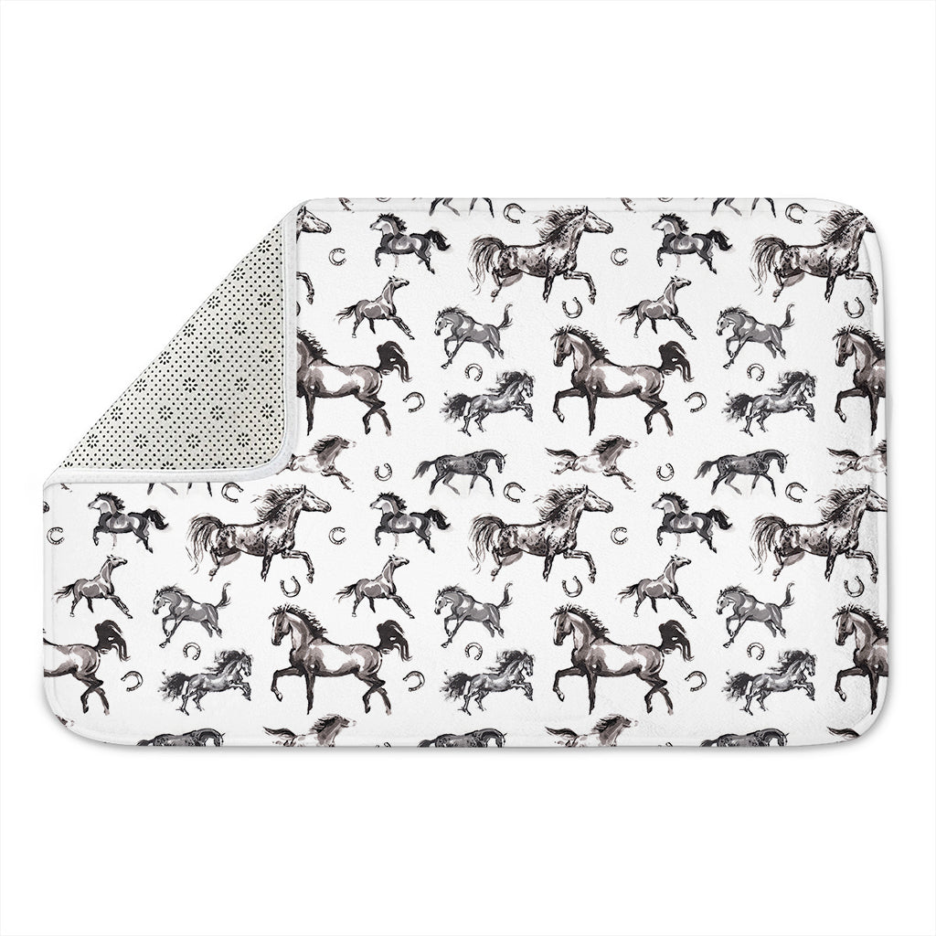 Watercolor Horse Pattern Print Indoor Door Mat