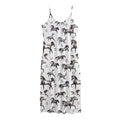 Watercolor Horse Pattern Print Jersey Midi Cami Dress