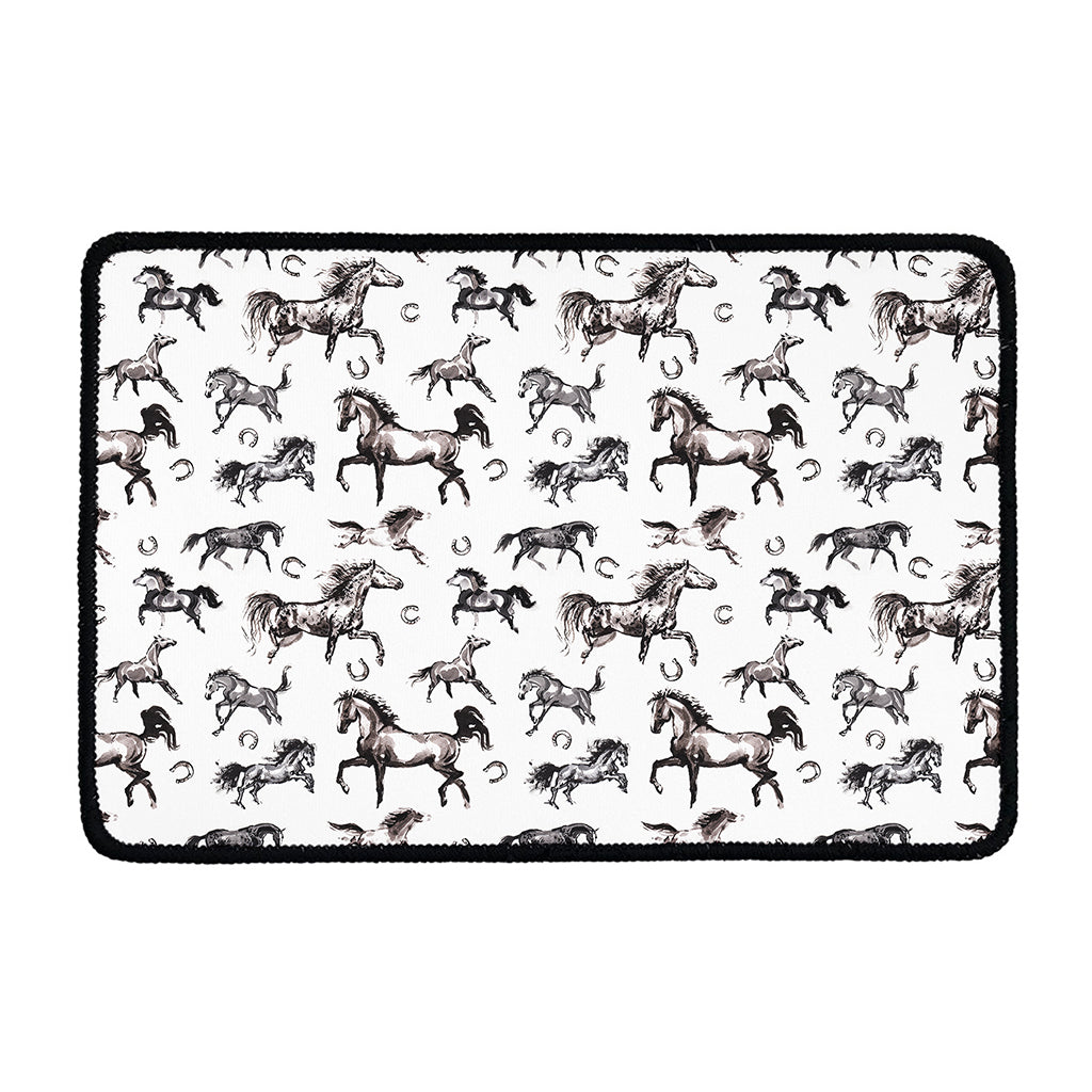Watercolor Horse Pattern Print Kitchen Mat