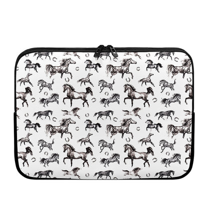 Watercolor Horse Pattern Print Laptop Sleeve