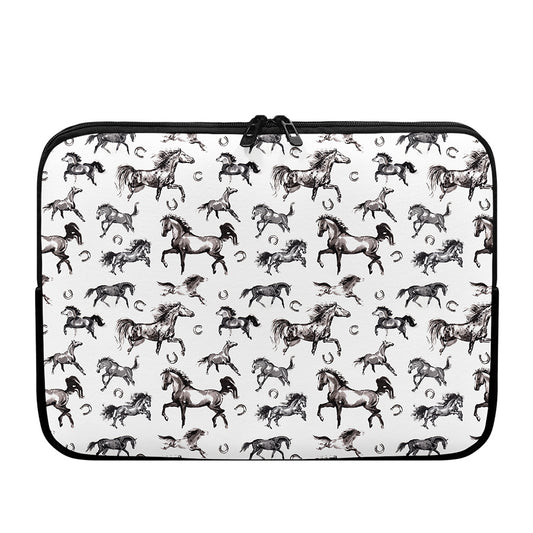 Watercolor Horse Pattern Print Laptop Sleeve
