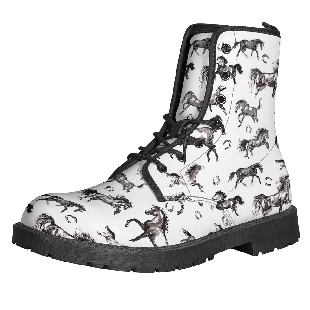 Watercolor Horse Pattern Print Backpack