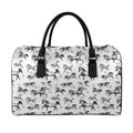 Watercolor Horse Pattern Print Leather Duffel Bag