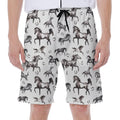 Watercolor Horse Pattern Print Men's Beach Shorts