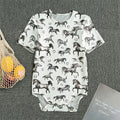 Watercolor Horse Pattern Print Men's Bodysuit