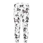 Watercolor Horse Pattern Print Men's leggings