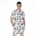 Watercolor Horse Pattern Print Men's Romper