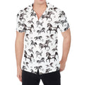 Watercolor Horse Pattern Print Men's Shirt