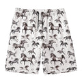 Watercolor Horse Pattern Print Men's Swim Trunks