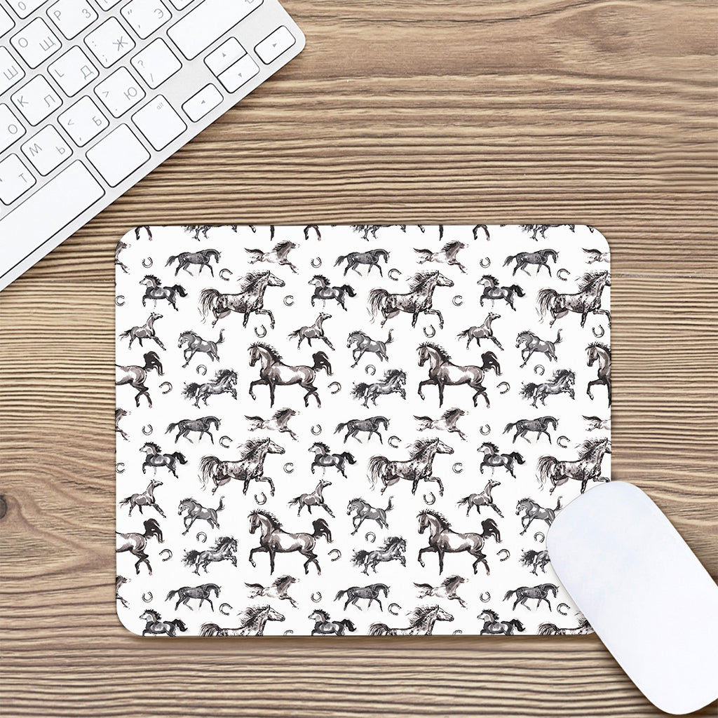 Watercolor Horse Pattern Print Mouse Pad