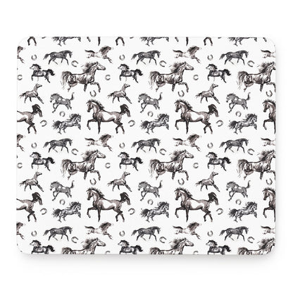 Watercolor Horse Pattern Print Mouse Pad