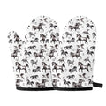 Watercolor Horse Pattern Print Oven Mitts
