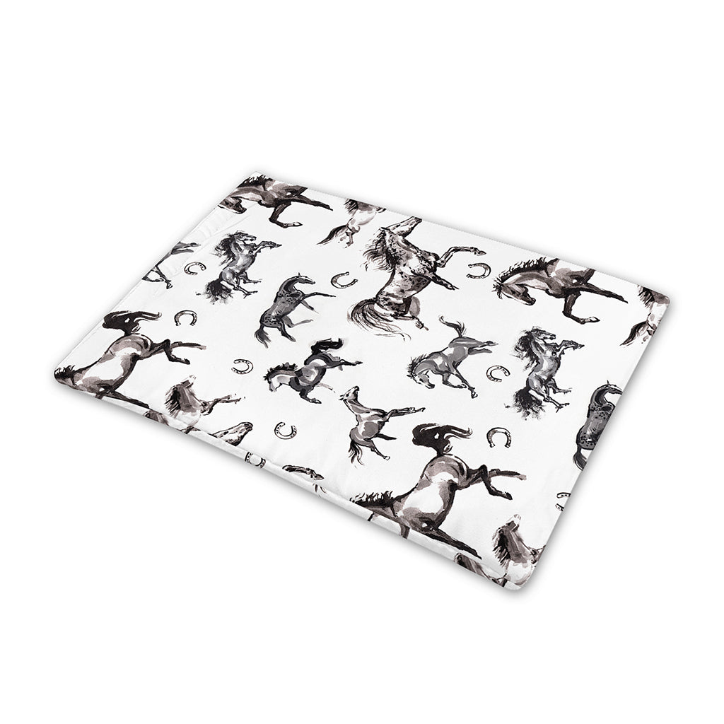 Watercolor Horse Pattern Print Pet Cooling Mat Cover