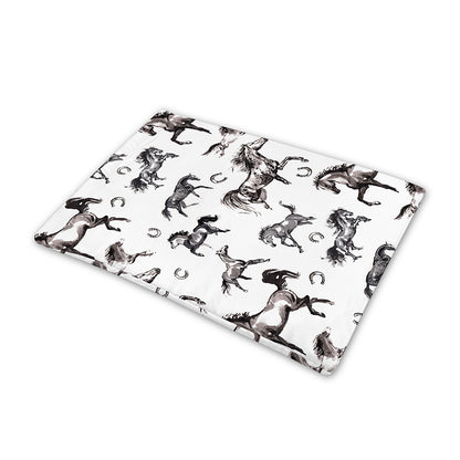 Watercolor Horse Pattern Print Pet Cooling Mat Cover