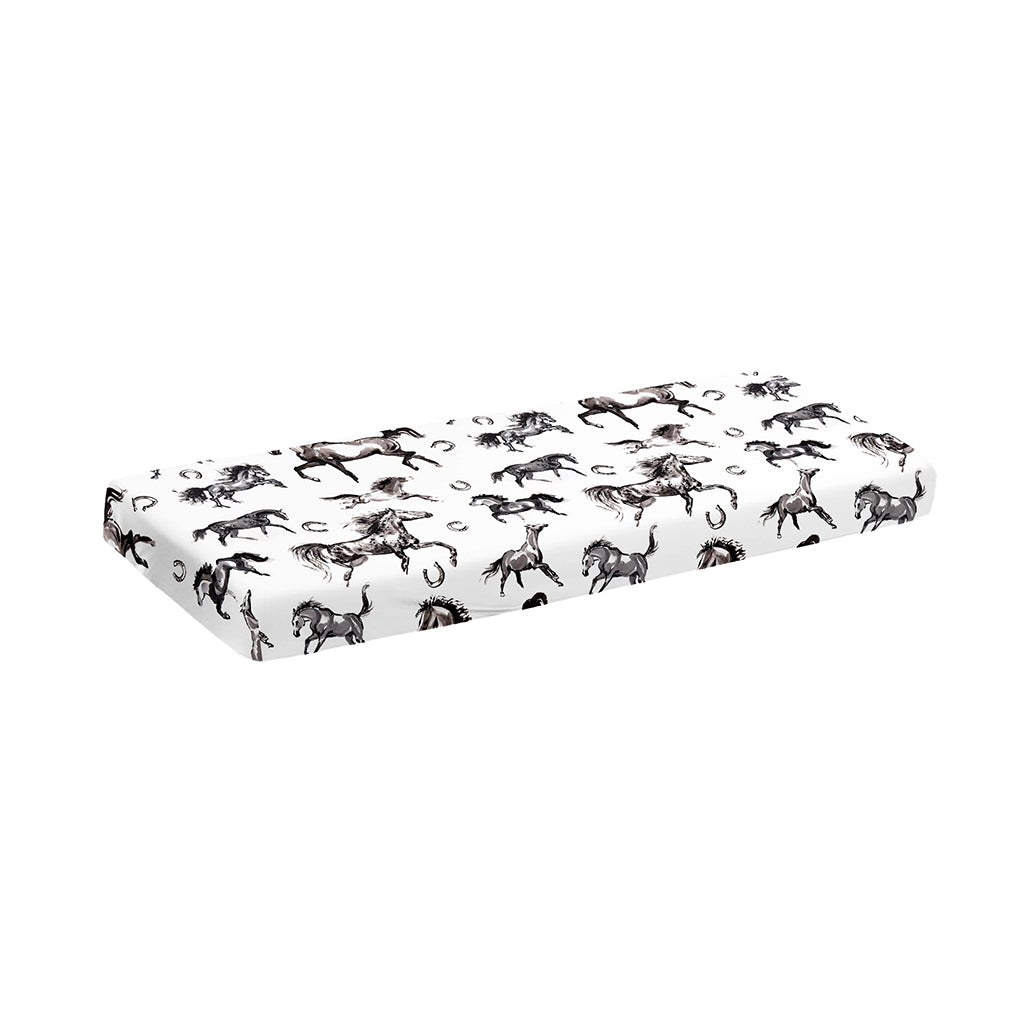 Watercolor Horse Pattern Print Piano Keyboard Cover