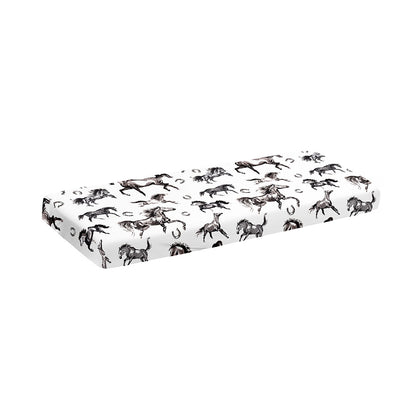 Watercolor Horse Pattern Print Piano Keyboard Cover
