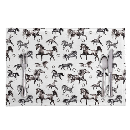 Watercolor Horse Pattern Print Placemat