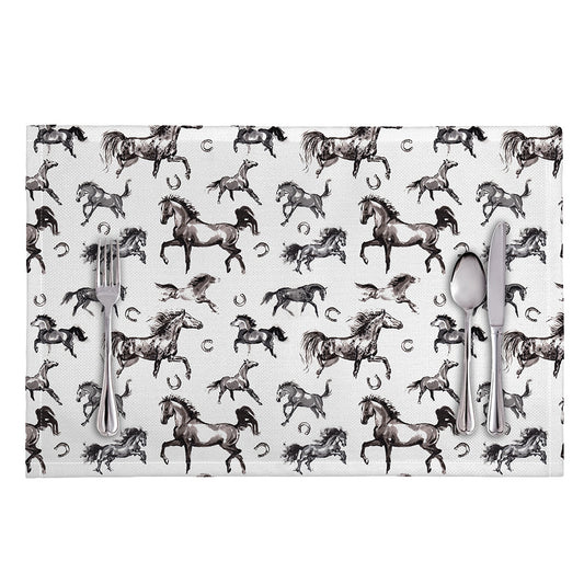 Watercolor Horse Pattern Print Placemat