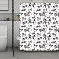 Watercolor Horse Pattern Print Polyester Shower Curtain