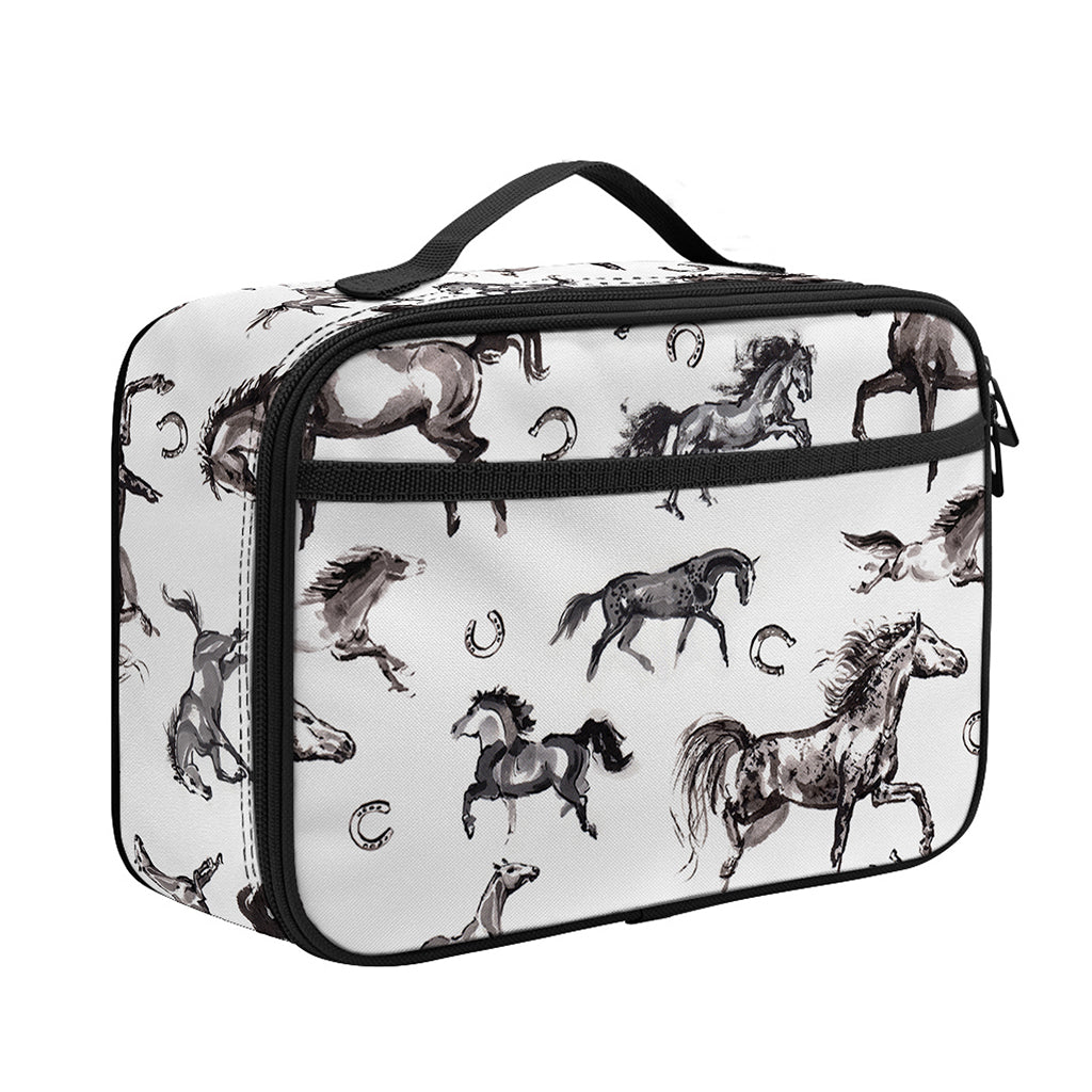 Watercolor Horse Pattern Print Portable Lunch Bag