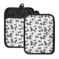 Watercolor Horse Pattern Print Pot Holders With Pocket