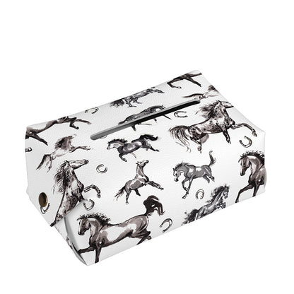 Watercolor Horse Pattern Print Rectangle Tissue Box Cover