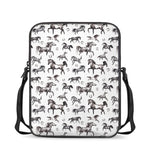 Watercolor Horse Pattern Print Rectangular Crossbody Bag